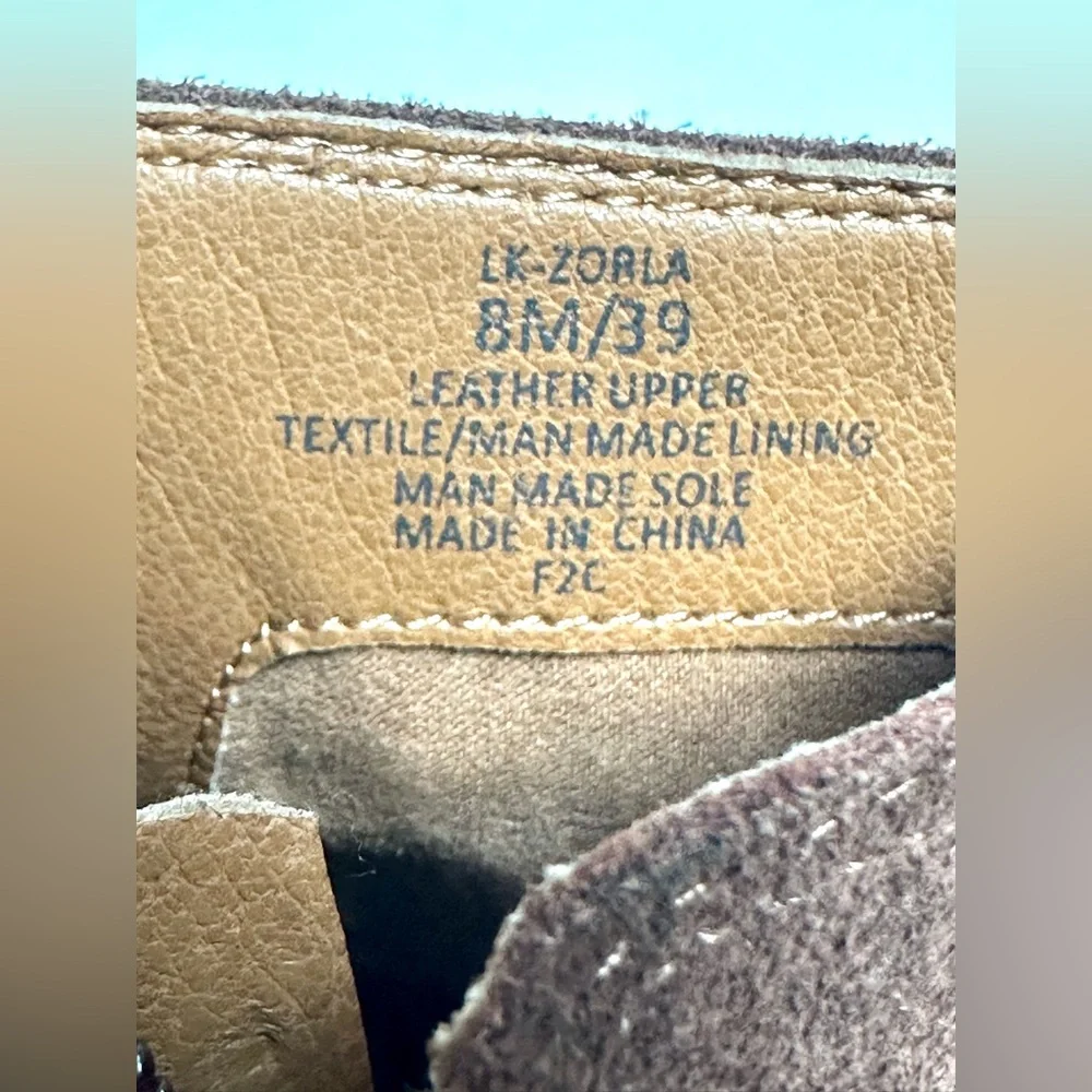 Lucky Brand Zorla Leather Wedged Zip Ankle Booties size 8/39 NWT - Picture 4 of 13